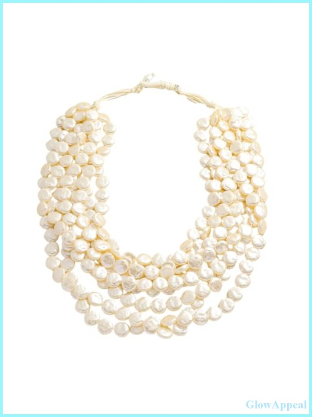 8 Layer Baroque Pearl Necklace Women Beaded Chunky Statement Choker
